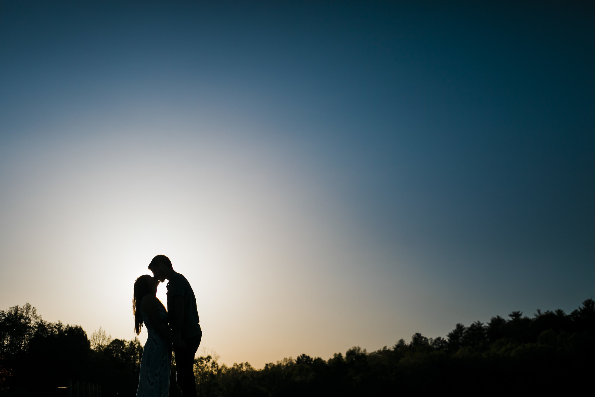 Sunset Silhouette Engagement Knoxville