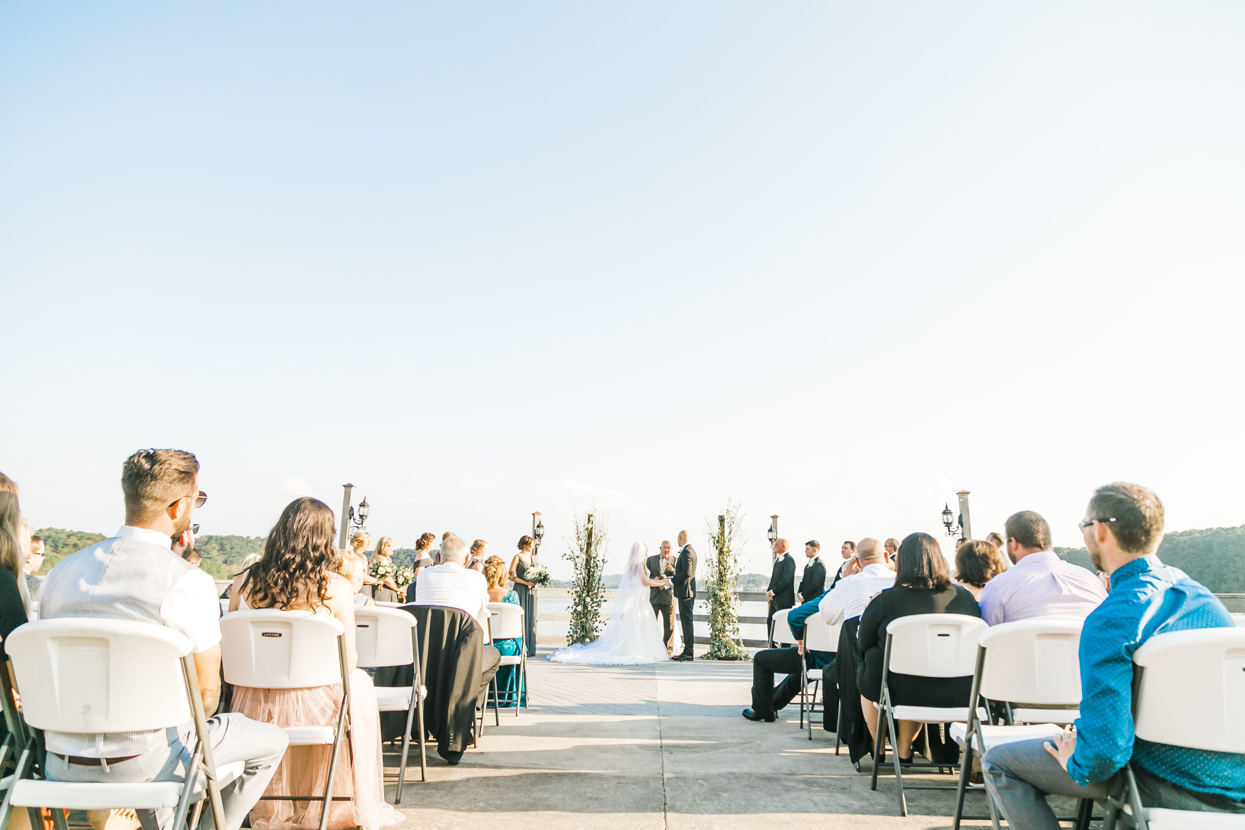 tellico village pier outdoor wedding