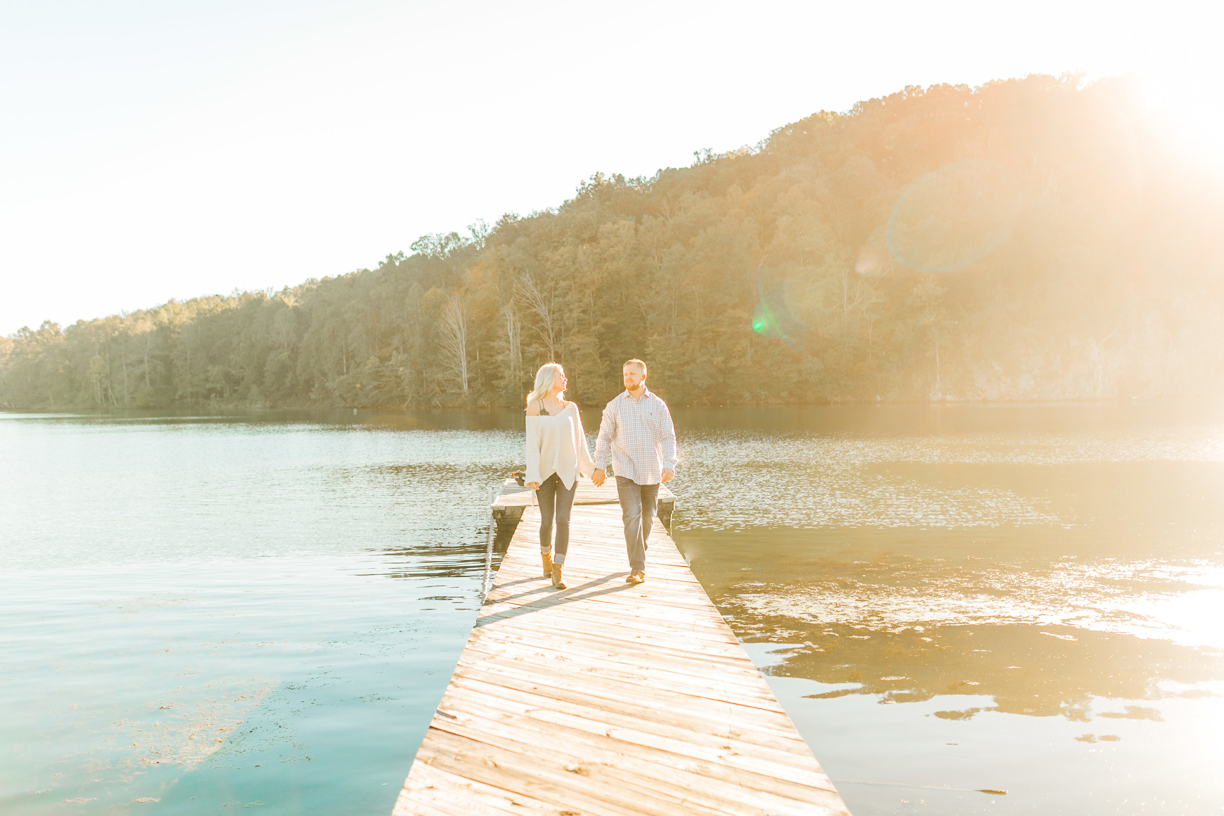 couple on dock at melton hill park