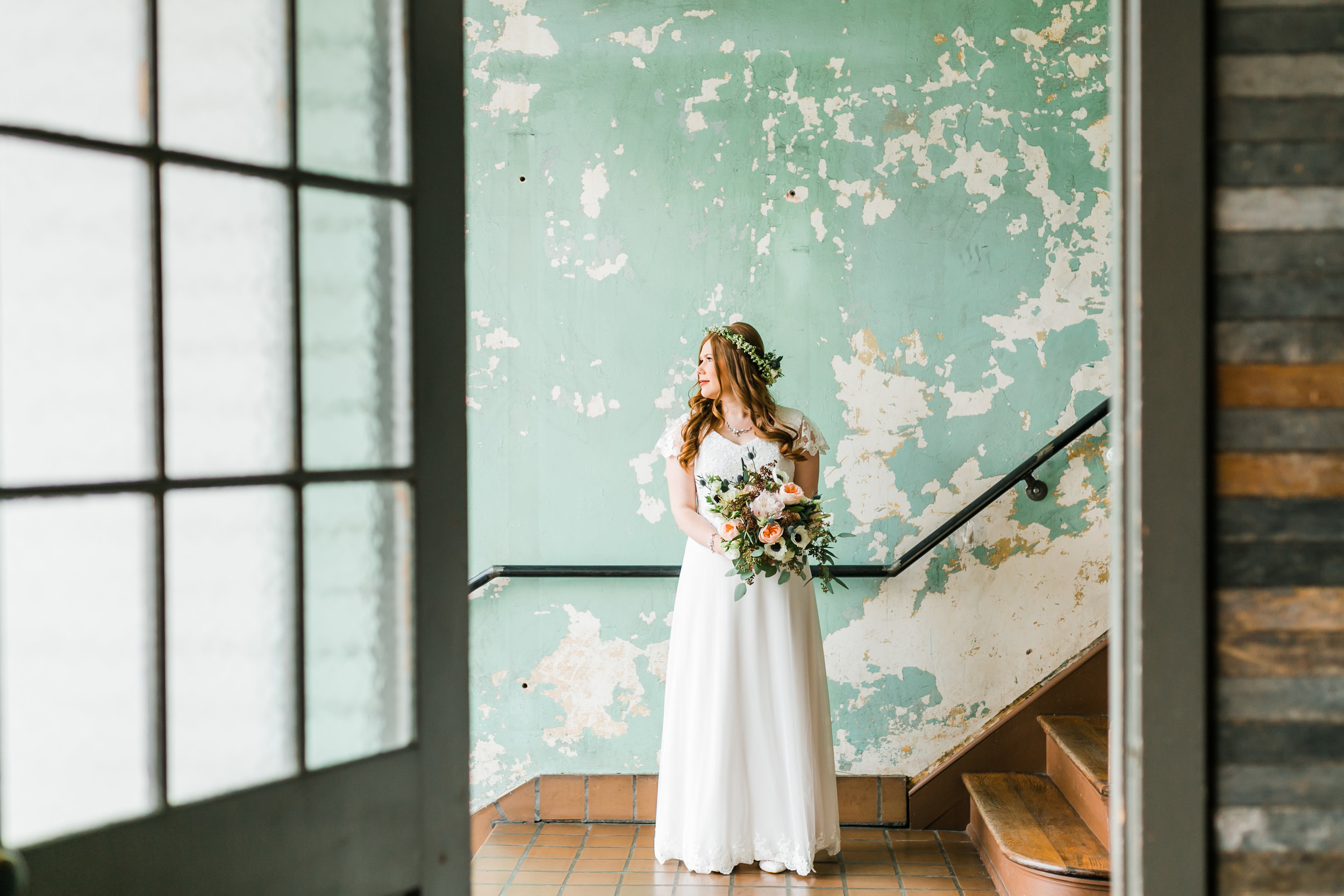 bride at the standard knoxville green walls