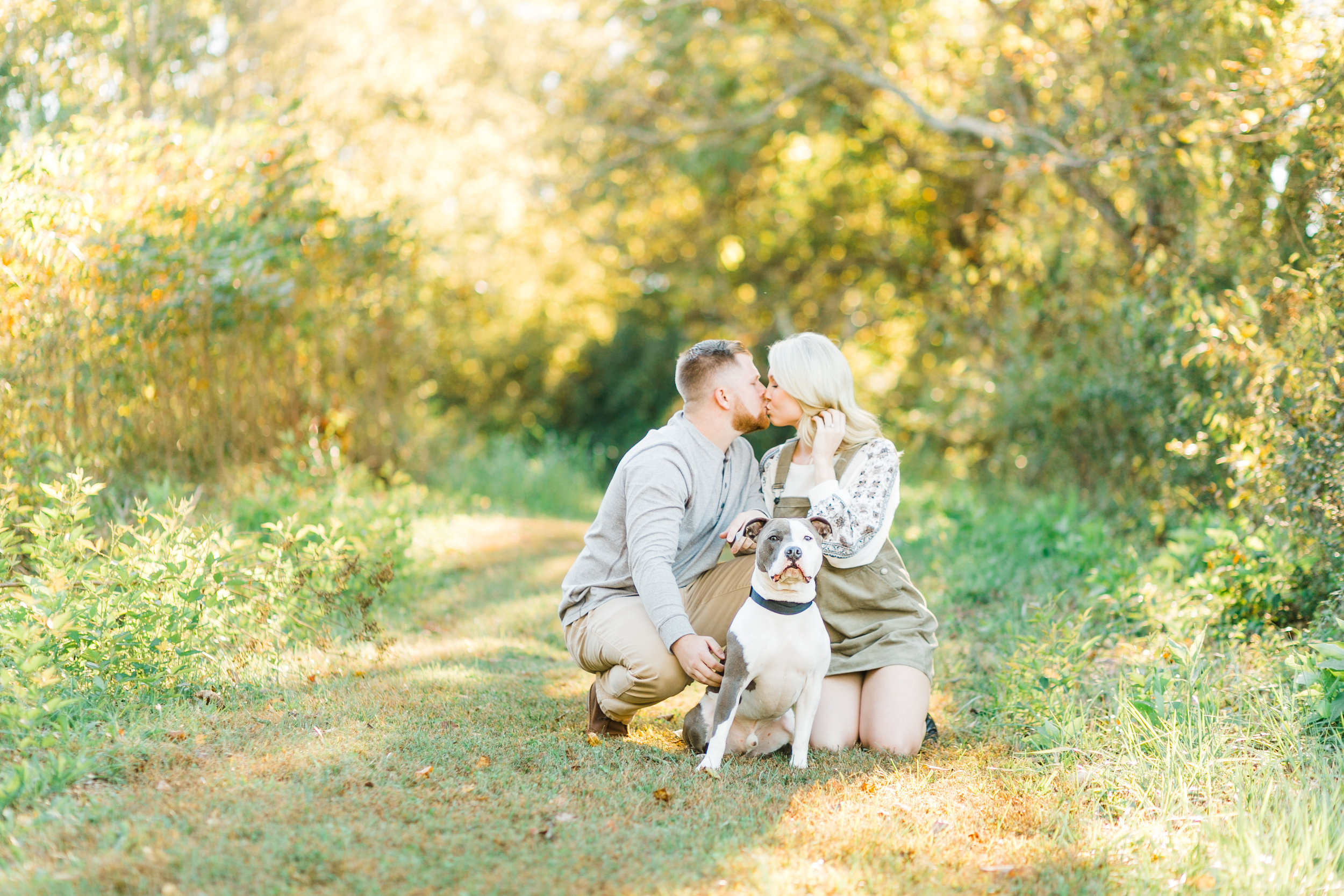 Sunny Magic Hour Engagement Session at Melton Hill Park