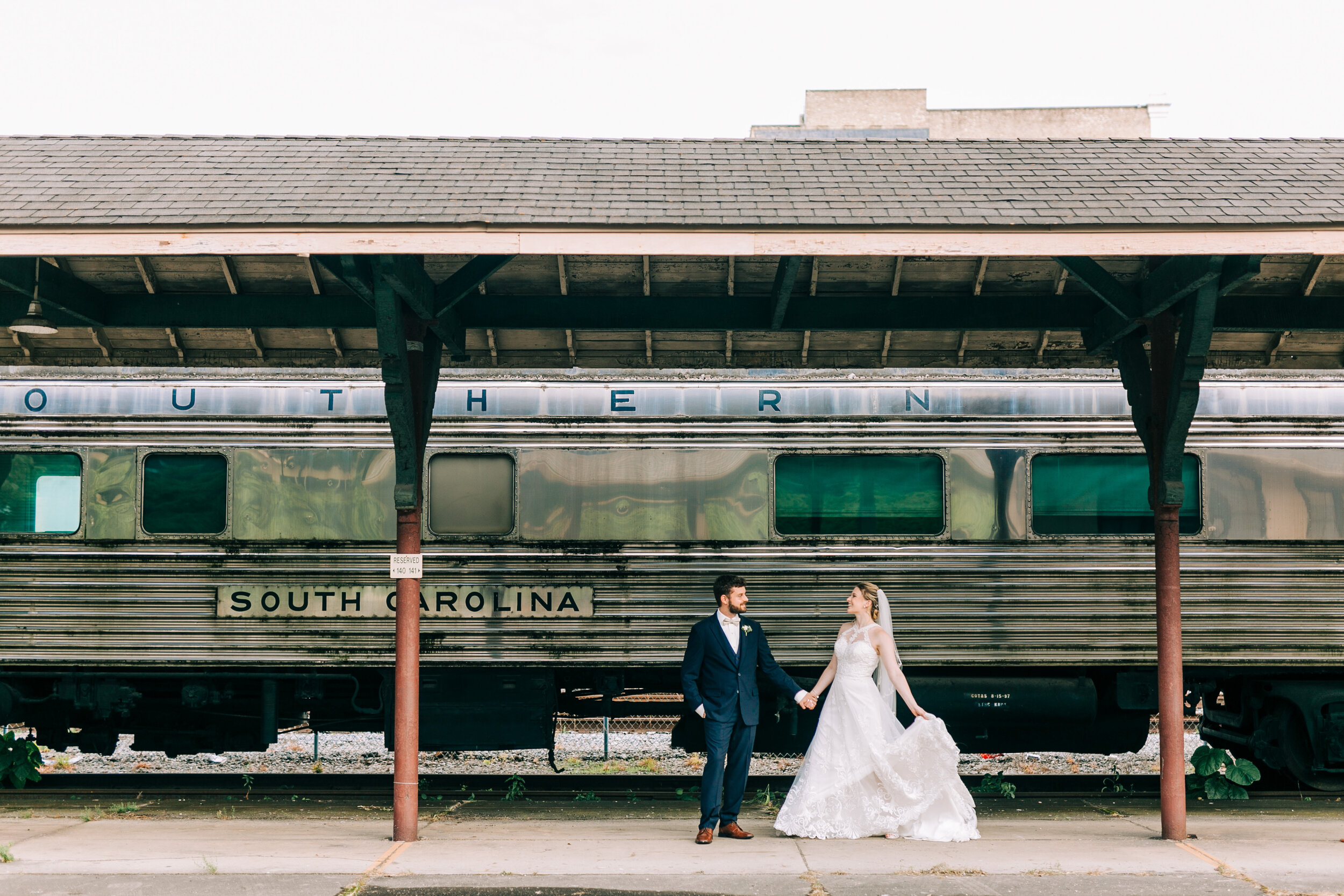   An Elegant Southern Railway Station Wedding